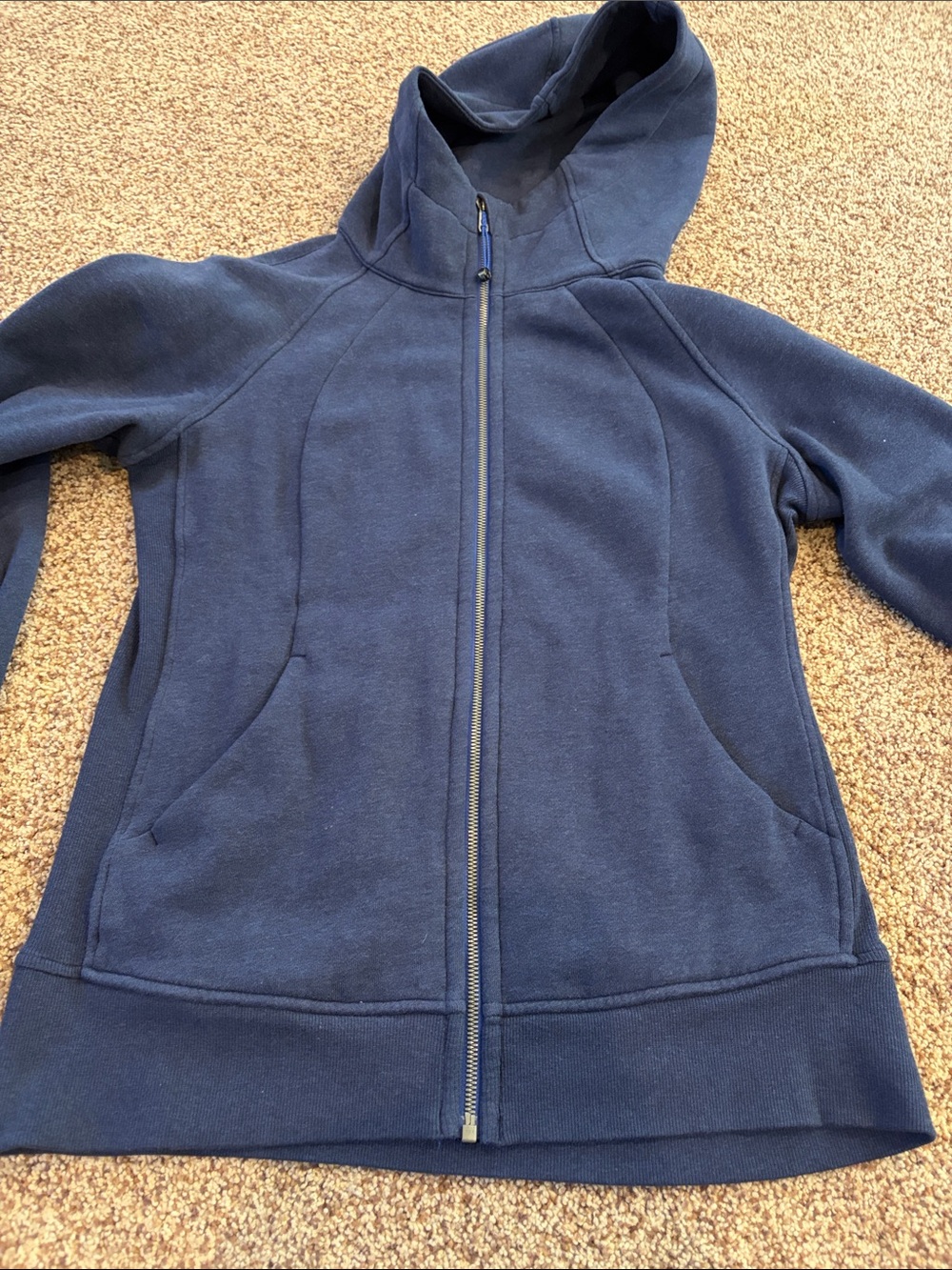 lululemon athletica Navy Full-Zip Hooded Scuba Sweatshirt